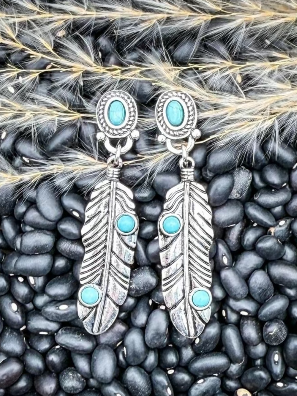 High Plains Feather Dangle Earrings